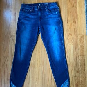 7‎ For All Mankind Bair Ankle Skinny Denim Jeans 31 A10